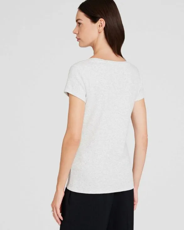 Club Monaco Tees Bowee Scoop Neck Tee Light Heather Grey 8211 Women