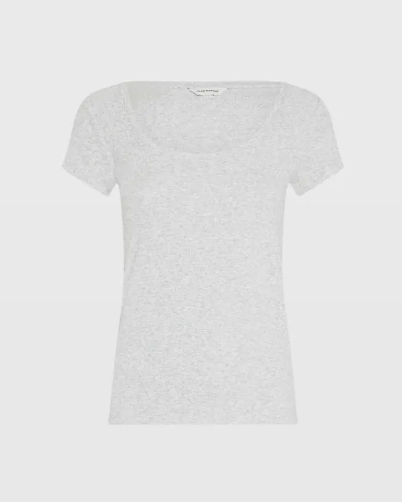 Club Monaco Tees Bowee Scoop Neck Tee Light Heather Grey 8211 Women