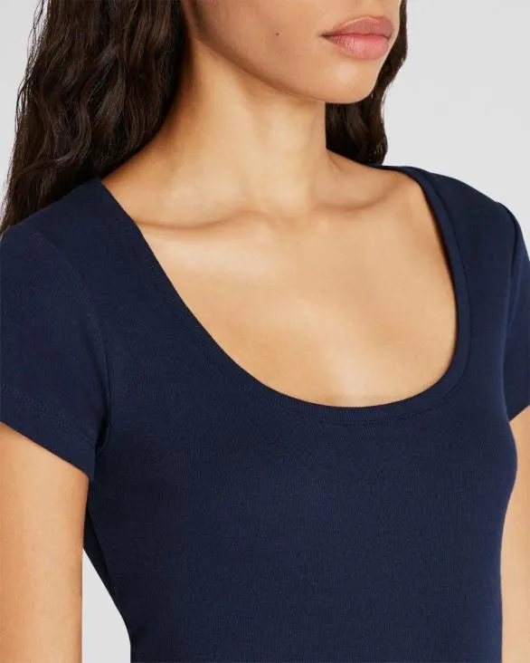 Club Monaco Tees Bowee Scoop Neck Tee Navy 8211 Women