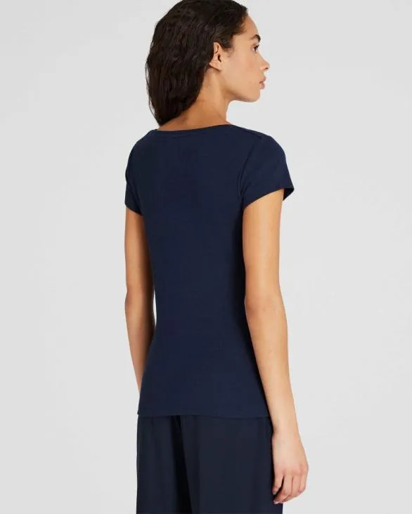Club Monaco Tees Bowee Scoop Neck Tee Navy 8211 Women