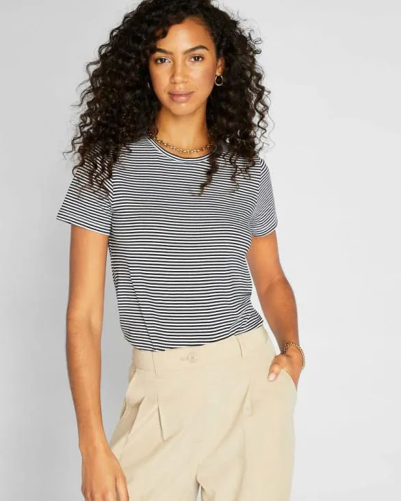 Club Monaco Tees Leary Tee Blue Stripe 8211 Women