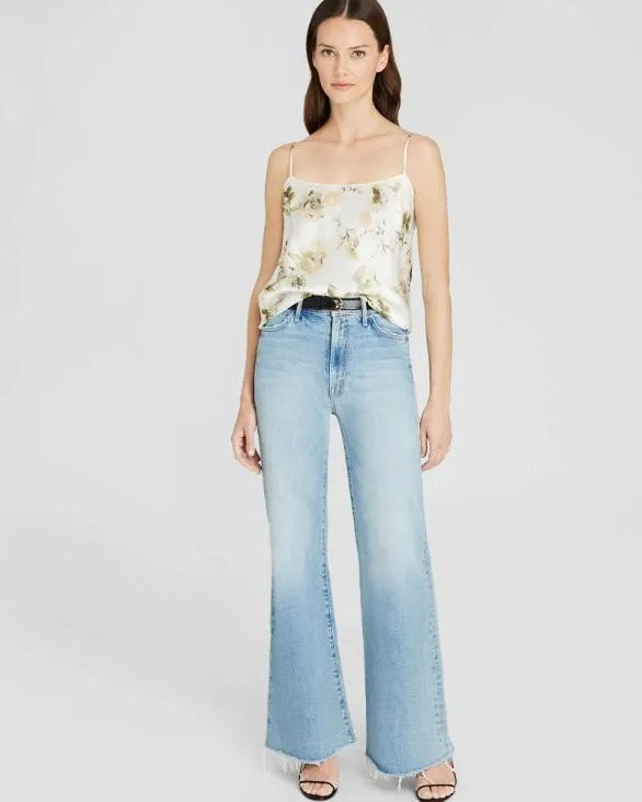 Club Monaco Tops Floral Silk Charmeuse Cami White Base 8211 Women