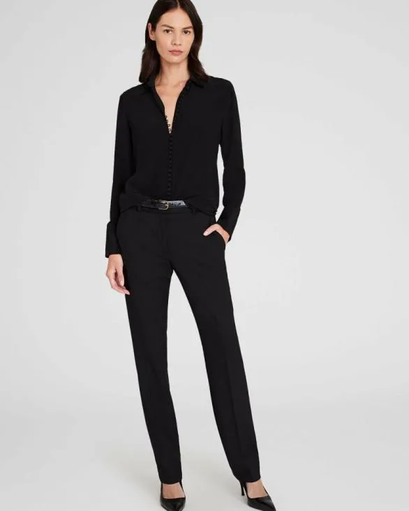 Club Monaco Tops Helek Silk Shirt Black 8211 Women