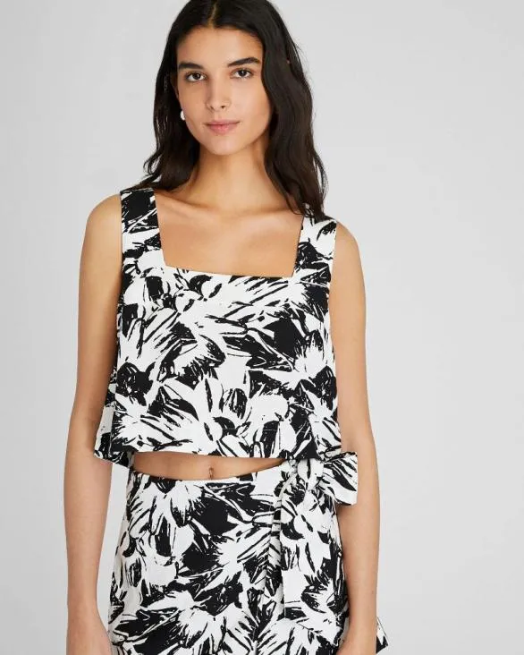 Club Monaco Tops Linen Blend Shell Top Black 8211 Women