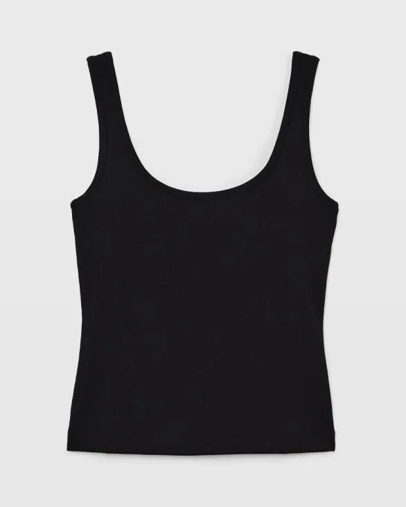 Club Monaco Tops Micro Rib Tank Black 8211 Women