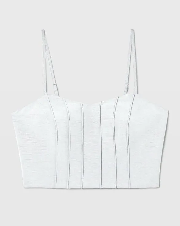 Club Monaco Tops Pintuck Bandeau Top Bright White 8211 Women