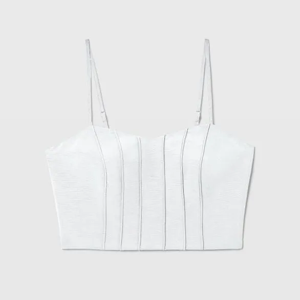 Club Monaco Tops Pintuck Bandeau Top Bright White 8211 Women