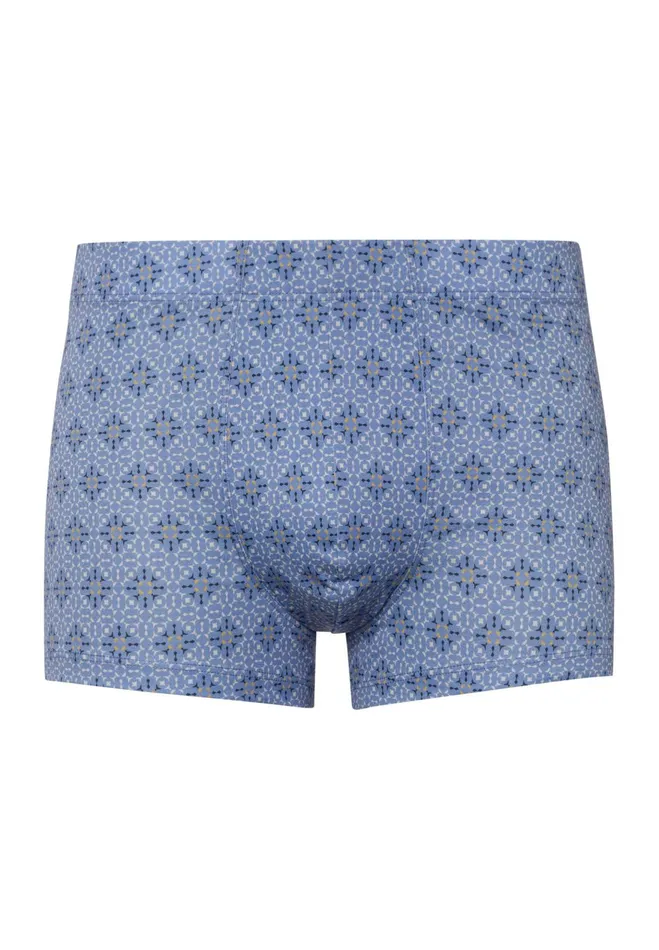 Cotton Boxer Brief Blue Mosaic Men HANRO Boxer Briefs