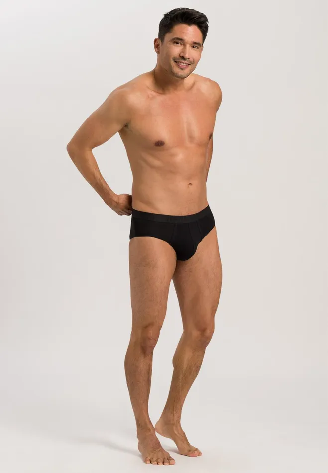 Cotton Brief All Black Men HANRO Briefs