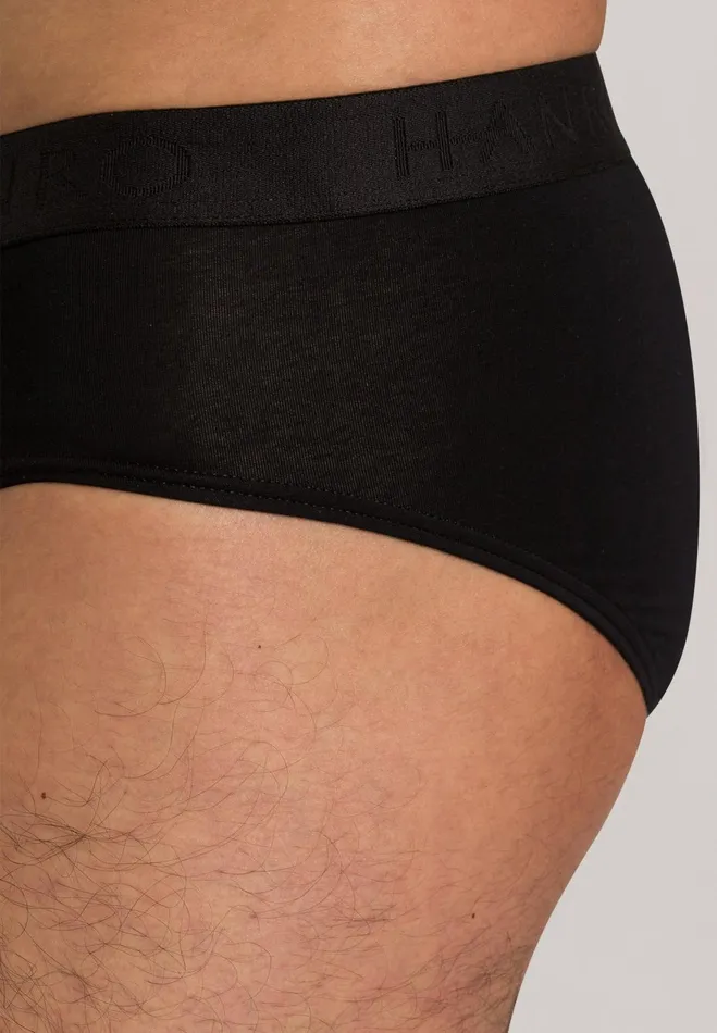 Cotton Brief All Black Men HANRO Briefs