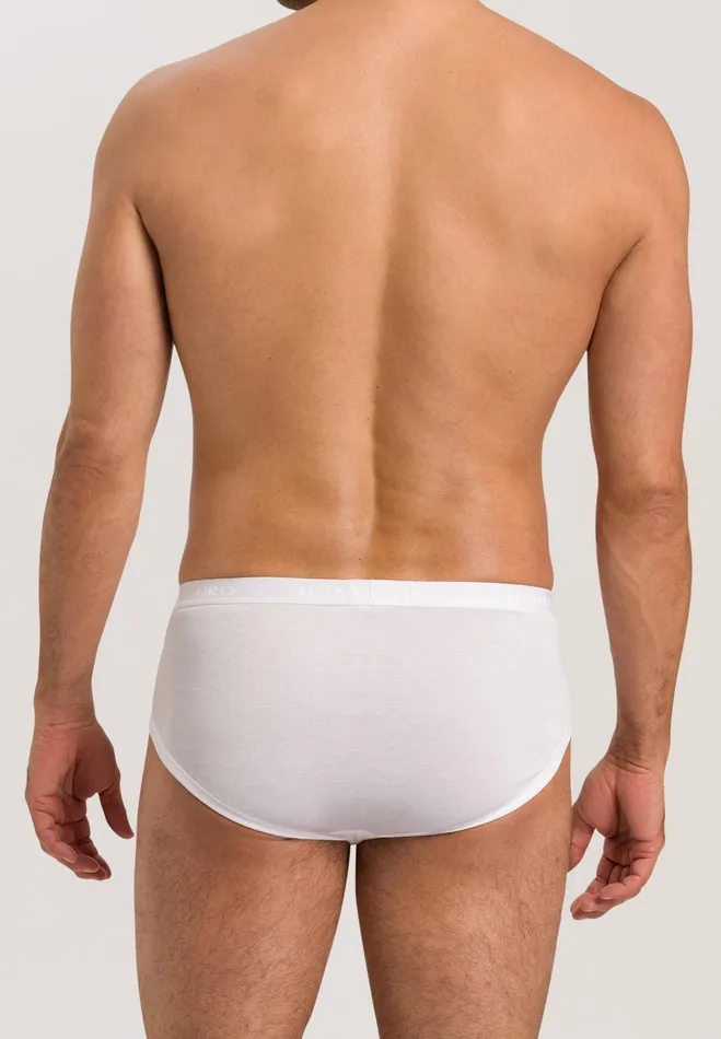 Cotton Brief With Fly White Men HANRO Briefs