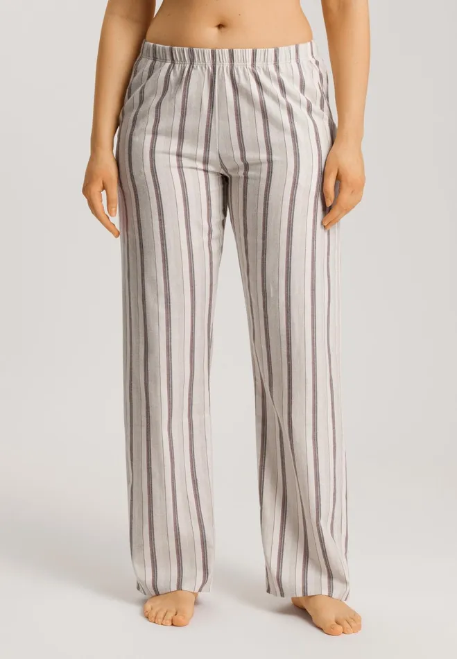 Cotton Flannel Pajama Pants Meraki Stripe Women HANRO Pajama Bottoms