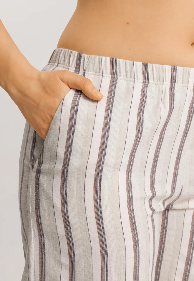 Cotton Flannel Pajama Pants Meraki Stripe Women HANRO Pajama Bottoms