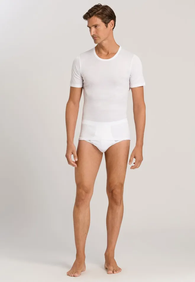 Cotton Full Brief With Fly White Men HANRO Briefs