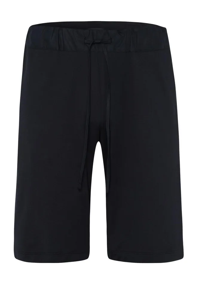Cotton Knit Drawstring Shorts Black Men HANRO Bottoms