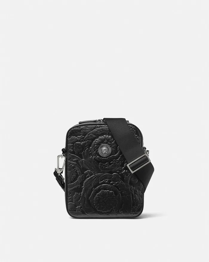 Crossbody and Messengers Men Versace Medusa Biggie Barocco Crossbody Bag Black