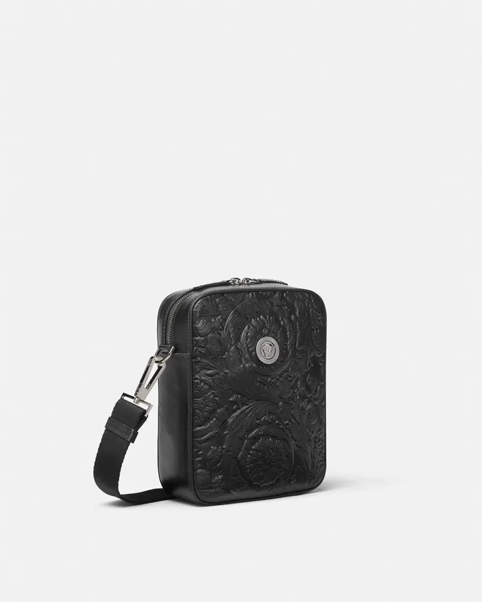 Crossbody and Messengers Men Versace Medusa Biggie Barocco Crossbody Bag Black