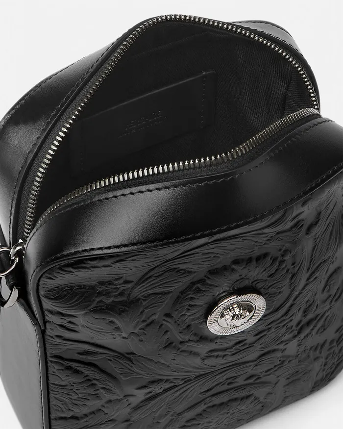 Crossbody and Messengers Men Versace Medusa Biggie Barocco Crossbody Bag Black