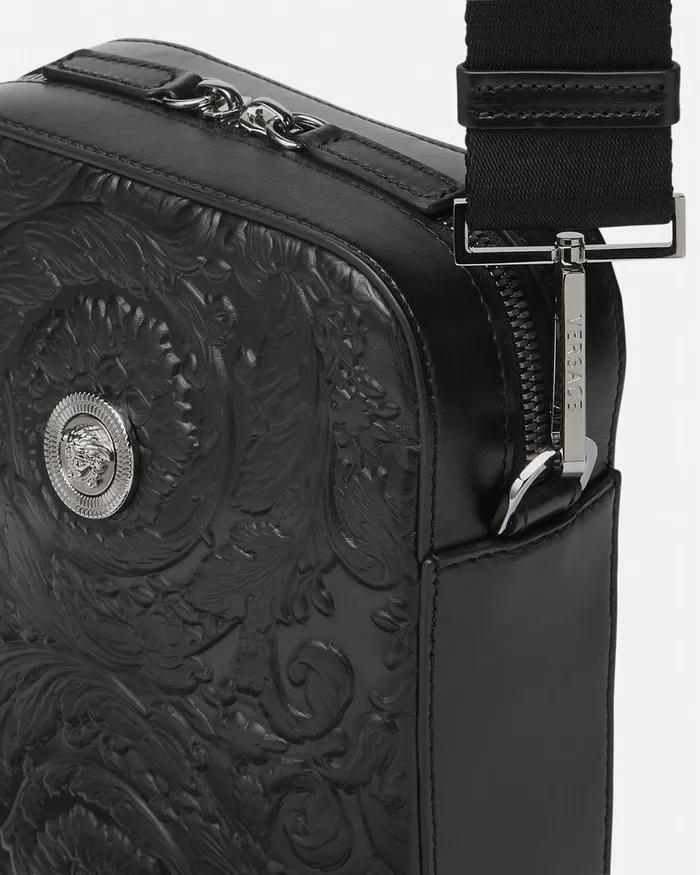 Crossbody and Messengers Men Versace Medusa Biggie Barocco Crossbody Bag Black