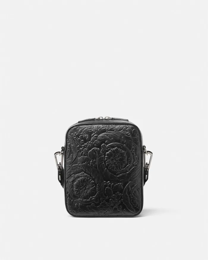 Crossbody and Messengers Men Versace Medusa Biggie Barocco Crossbody Bag Black