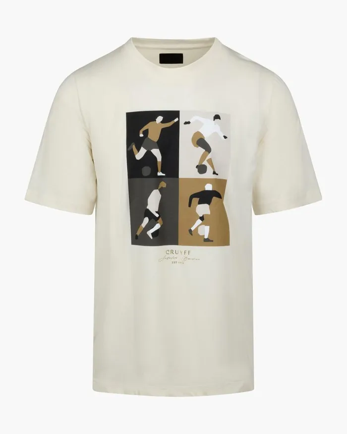 Cruyff Cruyff Turn Tee Whiteorange Men TShirts and Polo039s