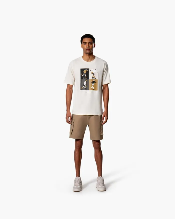 Cruyff Cruyff Turn Tee Whiteorange Men TShirts and Polo039s Cruyff Cruyff Turn Tee Whiteorange Men TShirts and Polo039s