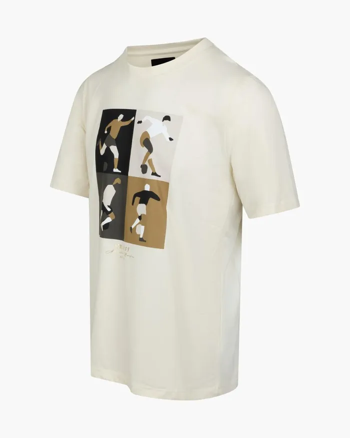 Cruyff Cruyff Turn Tee Whiteorange Men TShirts and Polo039s Cruyff Cruyff Turn Tee Whiteorange Men TShirts and Polo039s
