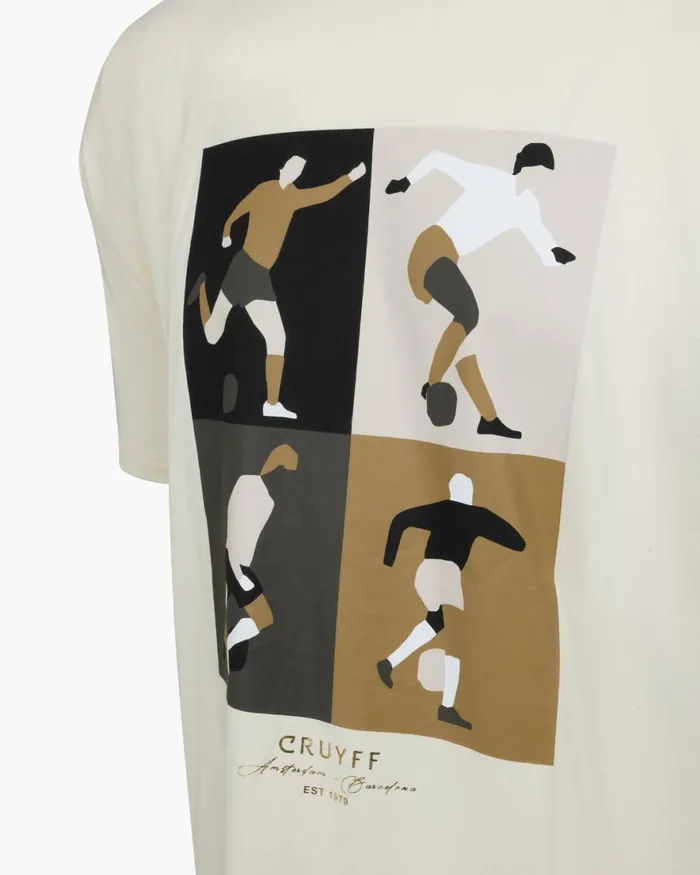 Cruyff Cruyff Turn Tee Whiteorange Men TShirts and Polo039s Cruyff Cruyff Turn Tee Whiteorange Men TShirts and Polo039s