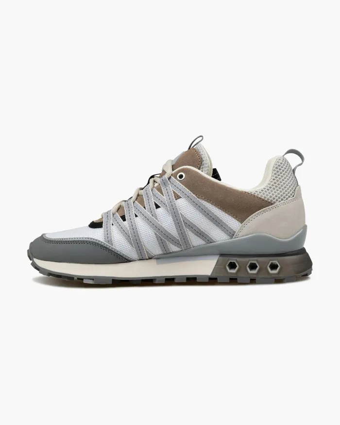 Cruyff Fearia HexTech Whitebrown Men Sneakers Cruyff Fearia HexTech Whitebrown Men Sneakers