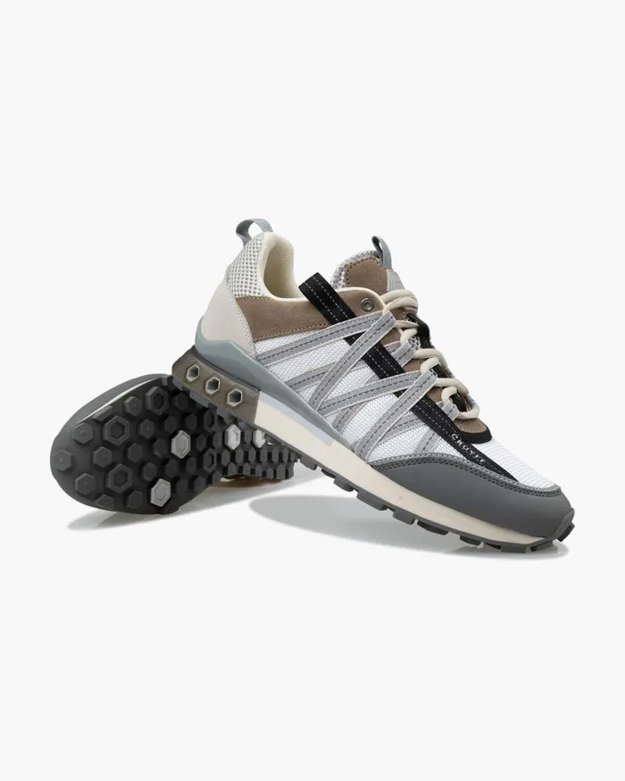 Cruyff Fearia HexTech Whitebrown Men Sneakers Cruyff Fearia HexTech Whitebrown Men Sneakers