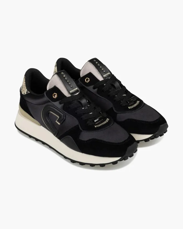 Cruyff Park RunnerSatinVelvet Blackgold Women Sneakers Cruyff Park RunnerSatinVelvet Blackgold Women Sneakers