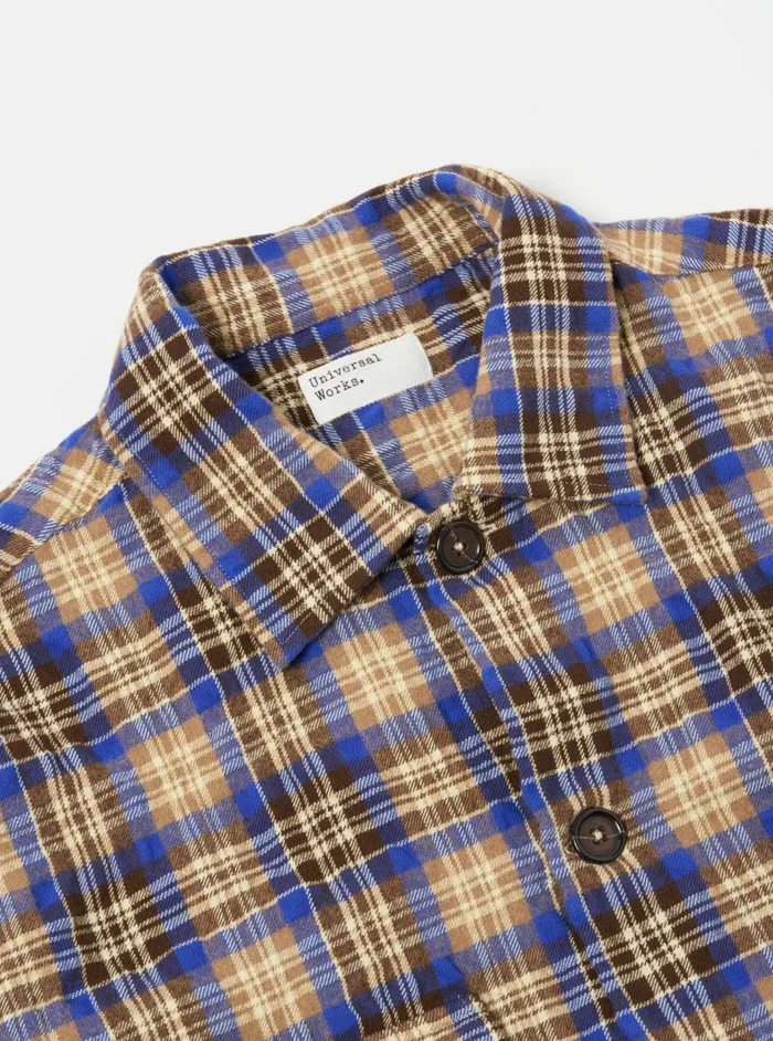 Dockside Jacket In BlueSand Cowboy Check Men Universal Works Overshirts