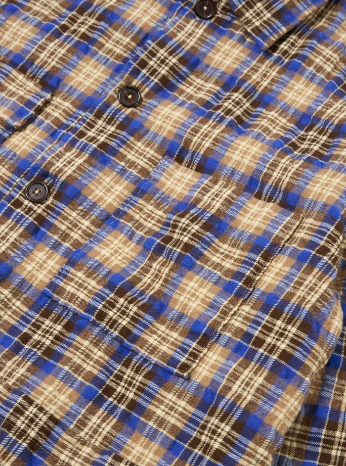 Dockside Jacket In BlueSand Cowboy Check Men Universal Works Overshirts