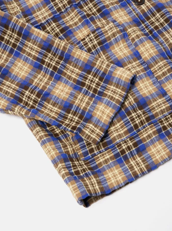 Dockside Jacket In BlueSand Cowboy Check Men Universal Works Overshirts