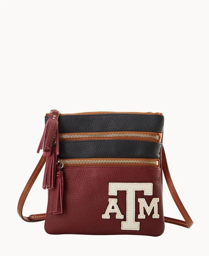 Dooney and Bourke Crossbodies Collegiate Texas Achr38M Triple Zip Crossbody Texas Aandm 8211 WomenMen Dooney and Bourke Crossbodies Collegiate Texas Achr38M Triple Zip Crossbody Texas Aandm 8211 WomenMen