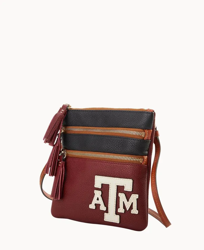 Dooney and Bourke Crossbodies Collegiate Texas Achr38M Triple Zip Crossbody Texas Aandm 8211 WomenMen Dooney and Bourke Crossbodies Collegiate Texas Achr38M Triple Zip Crossbody Texas Aandm 8211 WomenMen