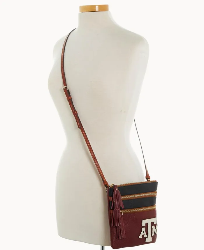 Dooney and Bourke Crossbodies Collegiate Texas Achr38M Triple Zip Crossbody Texas Aandm 8211 WomenMen Dooney and Bourke Crossbodies Collegiate Texas Achr38M Triple Zip Crossbody Texas Aandm 8211 WomenMen