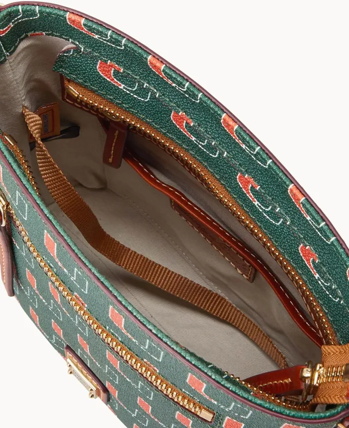 Dooney and Bourke Crossbodies Collegiate University Of Miami Small Zip Crossbody U Of Miami 8211 WomenMen Dooney and Bourke Crossbodies Collegiate University Of Miami Small Zip Crossbody U Of Miami 8211 WomenMen