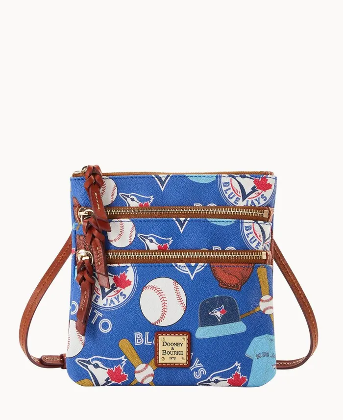 Dooney and Bourke Crossbodies MLB Blue Jays N S Triple Zip Crossbody Blue Jays 8211 WomenMen Dooney and Bourke Crossbodies MLB Blue Jays N S Triple Zip Crossbody Blue Jays 8211 WomenMen