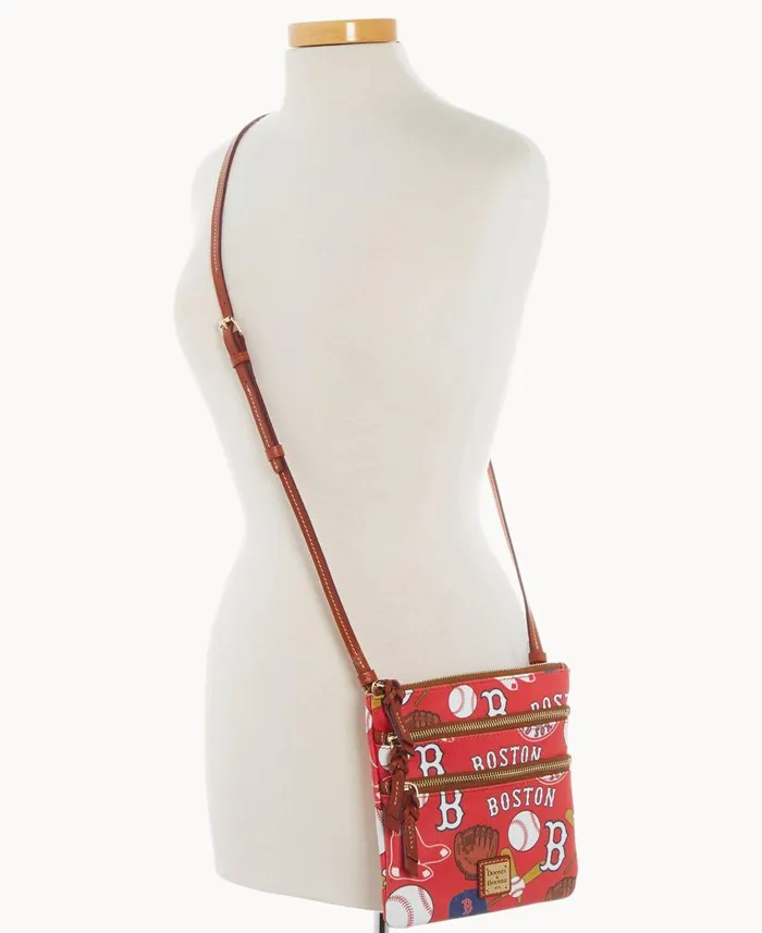 Dooney and Bourke Crossbodies MLB Red Sox N S Triple Zip Crossbody Red Sox 8211 WomenMen Dooney and Bourke Crossbodies MLB Red Sox N S Triple Zip Crossbody Red Sox 8211 WomenMen