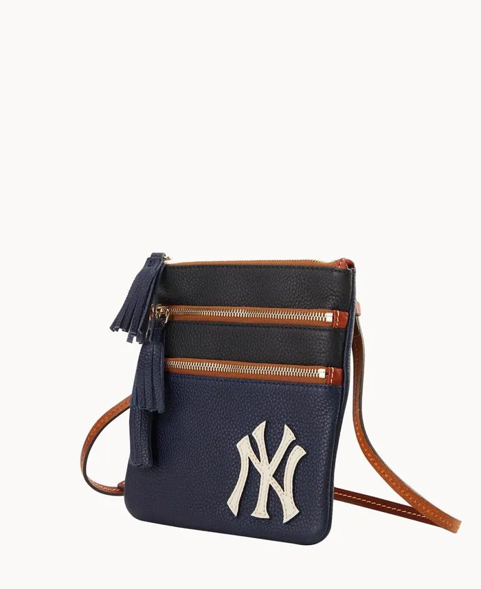 Dooney and Bourke Crossbodies MLB Yankees Triple Zip Crossbody Yankees 8211 WomenMen