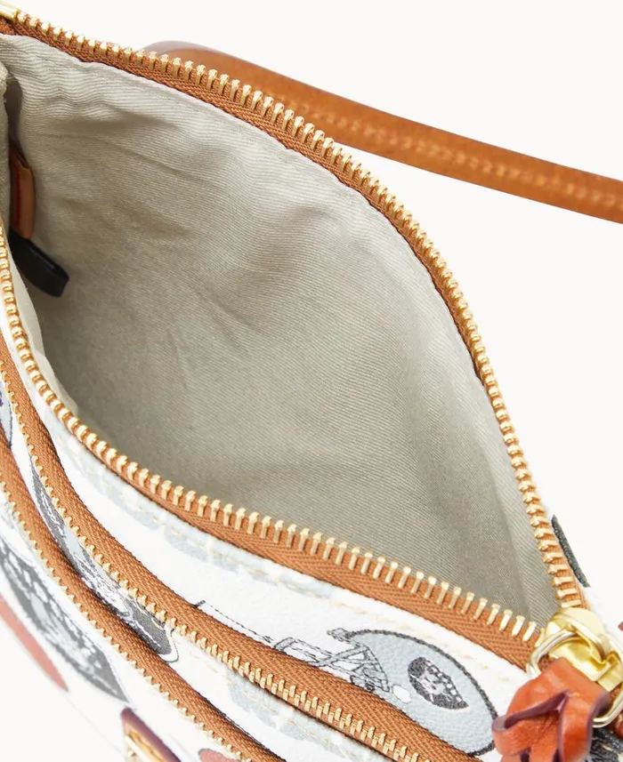 Dooney and Bourke Crossbodies NFL Raiders N S Triple Zip Crossbody Raiders 8211 WomenMen Dooney and Bourke Crossbodies NFL Raiders N S Triple Zip Crossbody Raiders 8211 WomenMen