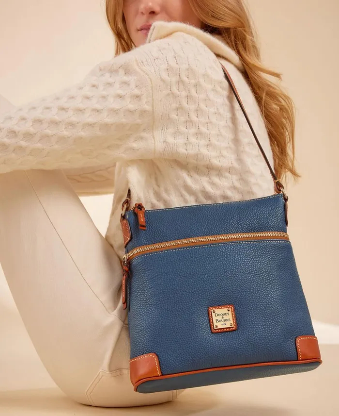 Dooney and Bourke Crossbodies Pebble Grain Crossbody Caramel 8211 WomenMen