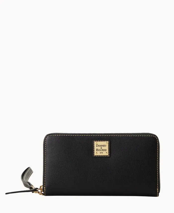 Dooney and Bourke Crossbodies Saffiano Large Zip Around Wristlet Crossbody Black 8211 WomenMen Dooney and Bourke Crossbodies Saffiano Large Zip Around Wristlet Crossbody Black 8211 WomenMen