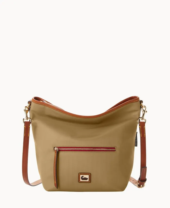 Dooney and Bourke Crossbodies Wayfarer Small Hobo Crossbody Taupe 8211 WomenMen Dooney and Bourke Crossbodies Wayfarer Small Hobo Crossbody Taupe 8211 WomenMen