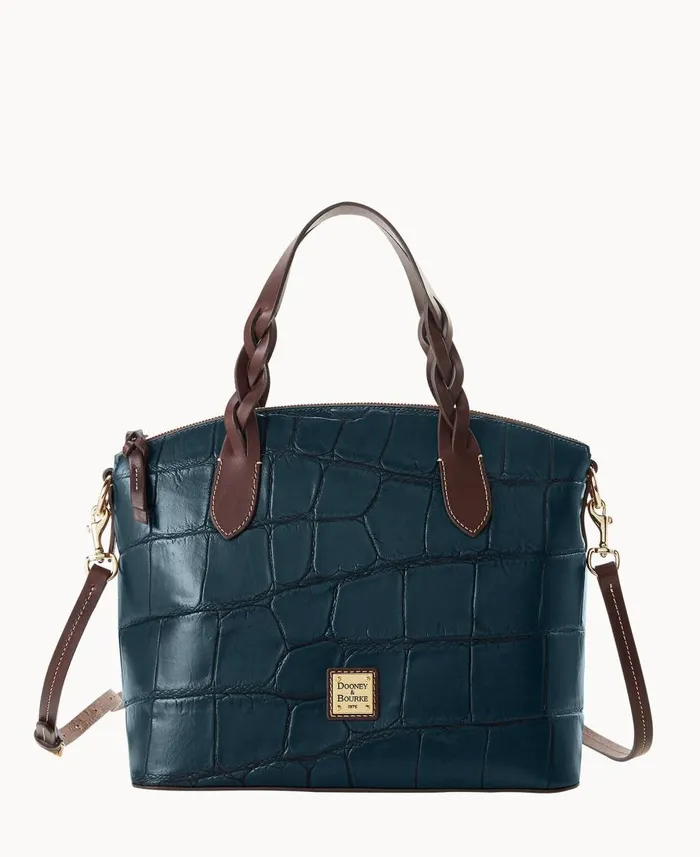 Dooney and Bourke Satchels Denison Celeste Satchel Deep Teal 8211 WomenMen