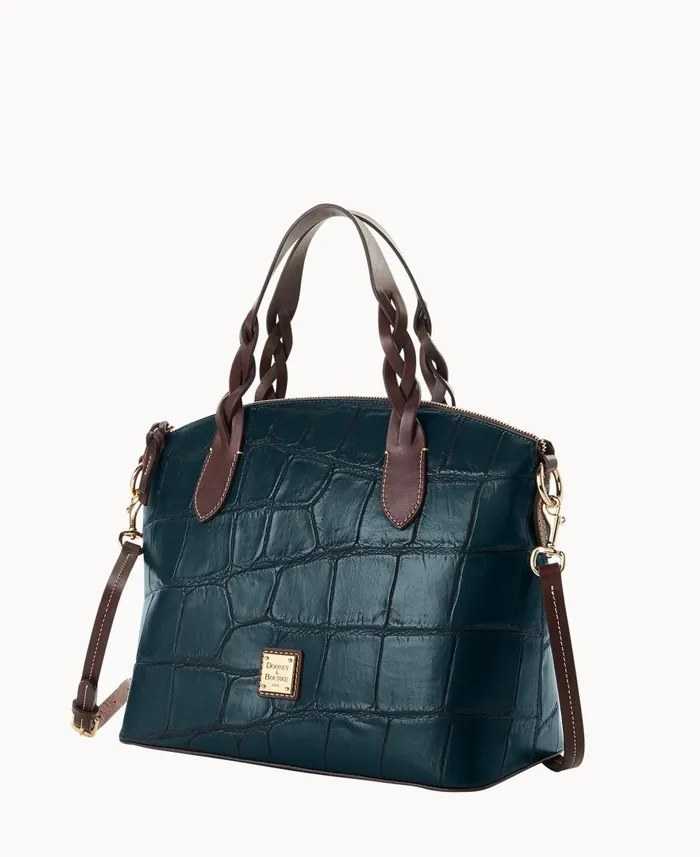 Dooney and Bourke Satchels Denison Celeste Satchel Deep Teal 8211 WomenMen