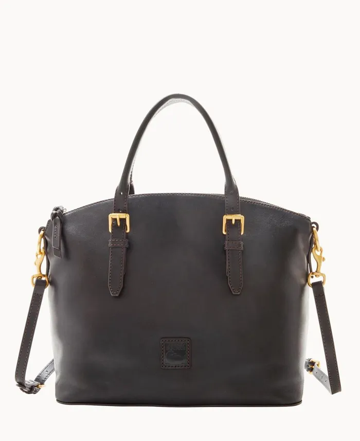 Dooney and Bourke Satchels Florentine Domed Satchel Black Black 8211 WomenMen