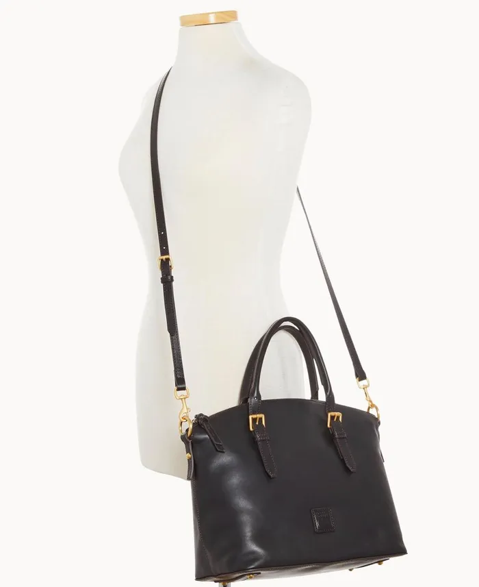 Dooney and Bourke Satchels Florentine Domed Satchel Black Black 8211 WomenMen Dooney and Bourke Satchels Florentine Domed Satchel Black Black 8211 WomenMen