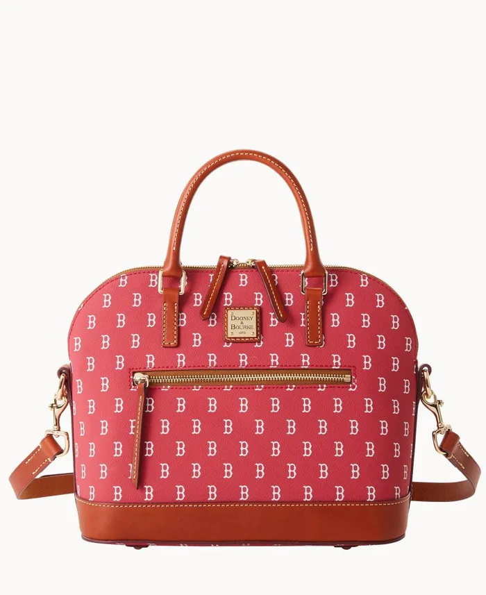 Dooney and Bourke Satchels MLB Red Sox Domed Zip Satchel Red Sox 8211 WomenMen Dooney and Bourke Satchels MLB Red Sox Domed Zip Satchel Red Sox 8211 WomenMen